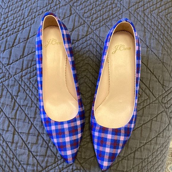 HOLIDAY SALE!: JCrew heels in purple plaid - Picture 1 of 6